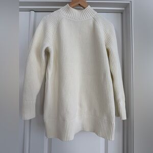 Lands End Cotton Cream Women's Sweater